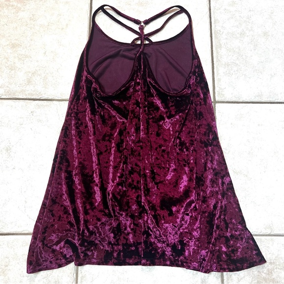 NWOT Doe & Rae Burgundy Flowy Cami Tunic Tank Top - Picture 6 of 11